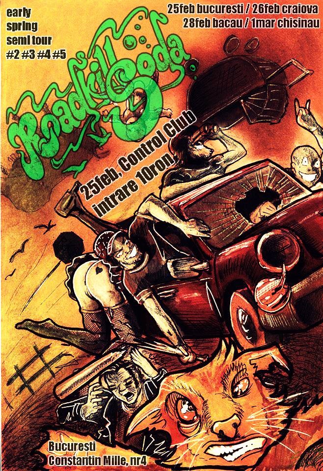 RoadkillSoda vor sustine un concert in Bucuresti